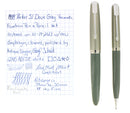 1948 PARKER 51 DOVE GRAY VACUMATIC FOUNTAIN PEN & PENCIL RESTORED NEAR MINT OFFERED BY ANTIQUE DIGGER
