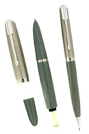1948 PARKER 51 DOVE GRAY VACUMATIC FOUNTAIN PEN & PENCIL RESTORED NEAR MINT OFFERED BY ANTIQUE DIGGER