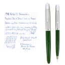 1948 PARKER 51 FOREST GREEN AEROMETRIC FOUNTAIN PEN & PENCIL RESTORED NEAR MINT OFFERED BY ANTIQUE DIGGER