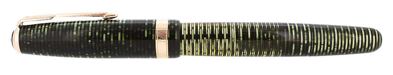 1948 PARKER VACUMATIC MAJOR EMERALD PEARL FOUNTAIN PEN RESTORED OFFERED BY ANTIQUE DIGGER