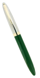 CIRCA 1949 SHEAFFER SENTINEL DELUXE GREEN TOUCHDOWN FOUNTAIN PEN NEVER INKED NOS STICKERED CONDITION OFFERED BY ANTIQUE DIGGER