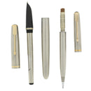 1950 PARKER 51 STAINLESS STEEL FLIGHTER AEROMETRIC FOUNTAIN PEN & PENCIL SET RESTORED OFFERED BY ANTIQUE DIGGER