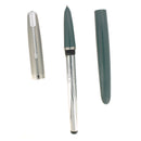 1952 PARKER 51 NAVY GREY AEROMETRIC FOUNTAIN PEN & PENCIL RESTORED NEAR MINT