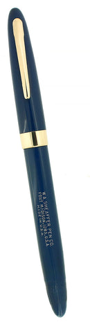 CIRCA 1950 SHEAFFER TOUCHDOWN SOVEREIGN FOUNTAIN PEN PERSIAN BLUE NEW OLD STOCK STICKERED OFFERED BY ANTIQUE DIGGER