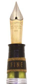 CIRCA 1950 SHEAFFER TOUCHDOWN SOVEREIGN FOUNTAIN PEN PERSIAN BLUE NEW OLD STOCK STICKERED OFFERED BY ANTIQUE DIGGER