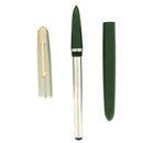 1950 PARKER 51 FORREST GREEN AEROMETRIC 14K MEDIUM NIB FOUNTAIN PEN NEVER INKED OFFERED BY ANTIQUE DIGGER