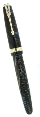 1951 PARKER AZURE PEARL VACUMATIC FOUNTAIN PEN F-BBB 2.12MM FLEX NIB RESTORED OFFERED BY ANTIQUE DIGGER