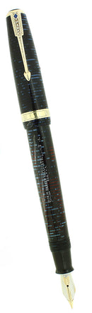 1951 PARKER AZURE PEARL VACUMATIC FOUNTAIN PEN F-BBB 2.12MM FLEX NIB RESTORED OFFERED BY ANTIQUE DIGGER