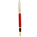 1953 SHEAFFER SENTINEL FIESTA RED SNORKEL 14K MEDIUM NIB FOUNTAIN PEN RESTORED OFFERED BY ANTIQUE DIGGER