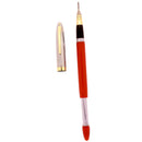 1953 SHEAFFER SENTINEL FIESTA RED SNORKEL 14K MEDIUM NIB FOUNTAIN PEN RESTORED OFFERED BY ANTIQUE DIGGER