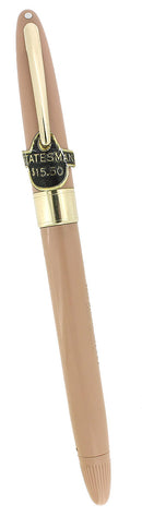 STICKERED C1953 SHEAFFER STATESMAN BUCKSKIN SNORKEL FOUNTAIN PEN NEW OLD STOCK OFFERED BY ANTIQUE DIGGER