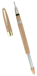 STICKERED C1953 SHEAFFER STATESMAN BUCKSKIN SNORKEL FOUNTAIN PEN NEW OLD STOCK OFFERED BY ANTIQUE DIGGER