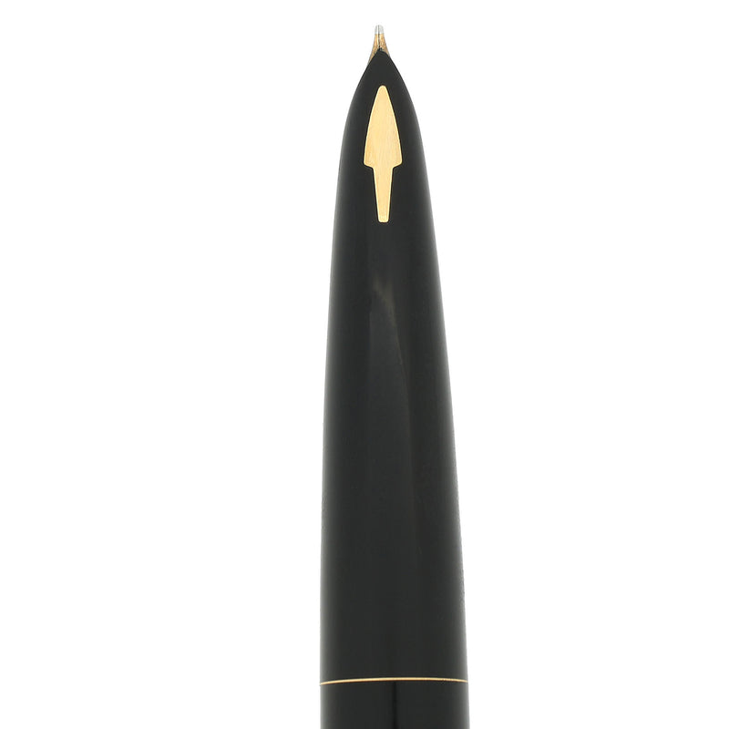 NEW OLD STOCK 1956 PARKER 61 FIRST EDITION BLACK W/LUSTRALOY CAP 14K M