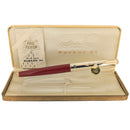 NEVER INKED 1956 PARKER 61 FIRST EDITION HERITAGE CAP BURGUNDY FOUNTAIN PEN MINT OFFERED BY ANTIQUE DIGGER