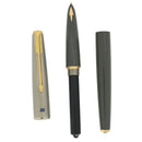 NEW OLD STOCK 1956 PARKER 61 FIRST EDITION CHARCOAL GREY W/LUSTRALOY CAP 14K MEDIUM NIB FOUNTAIN PEN OFFERED BY ANTIQUE DIGGER
