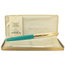 MINT 1956 PARKER 61 FIRST EDITION HEIRLOOM CAP VISTA BLUE FOUNTAIN PEN NEVER INKED OFFERED BY ANTIQUE DIGGER