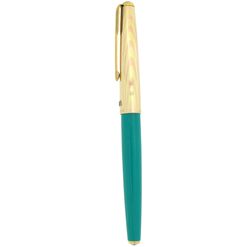 NEVER INKED 1956 PARKER 61 FIRST EDITION HEIRLOOM CAP VISTA BLUE FOUNT