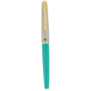 NEW OLD STOCK 1956 PARKER 61 FIRST EDITION VISTA BLUE W/LUSTRALOY CAP 14K FINE NIB FOUNTAIN PEN OFFERED BY ANTIQUE DIGGER