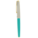 NEW OLD STOCK 1956 PARKER 61 FIRST EDITION VISTA BLUE W/LUSTRALOY CAP 14K FINE NIB FOUNTAIN PEN OFFERED BY ANTIQUE DIGGER