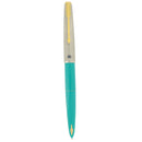 NEW OLD STOCK 1956 PARKER 61 FIRST EDITION VISTA BLUE W/LUSTRALOY CAP 14K FINE NIB FOUNTAIN PEN OFFERED BY ANTIQUE DIGGER