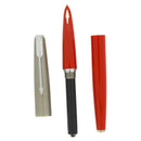 SCARCE NEVER INKED 1958 PARKER 61 RAGE RED W/LUSTRALOY CAP 14K FINE NIB FOUNTAIN PEN MINT OFFERED BY ANTIQUE DIGGER