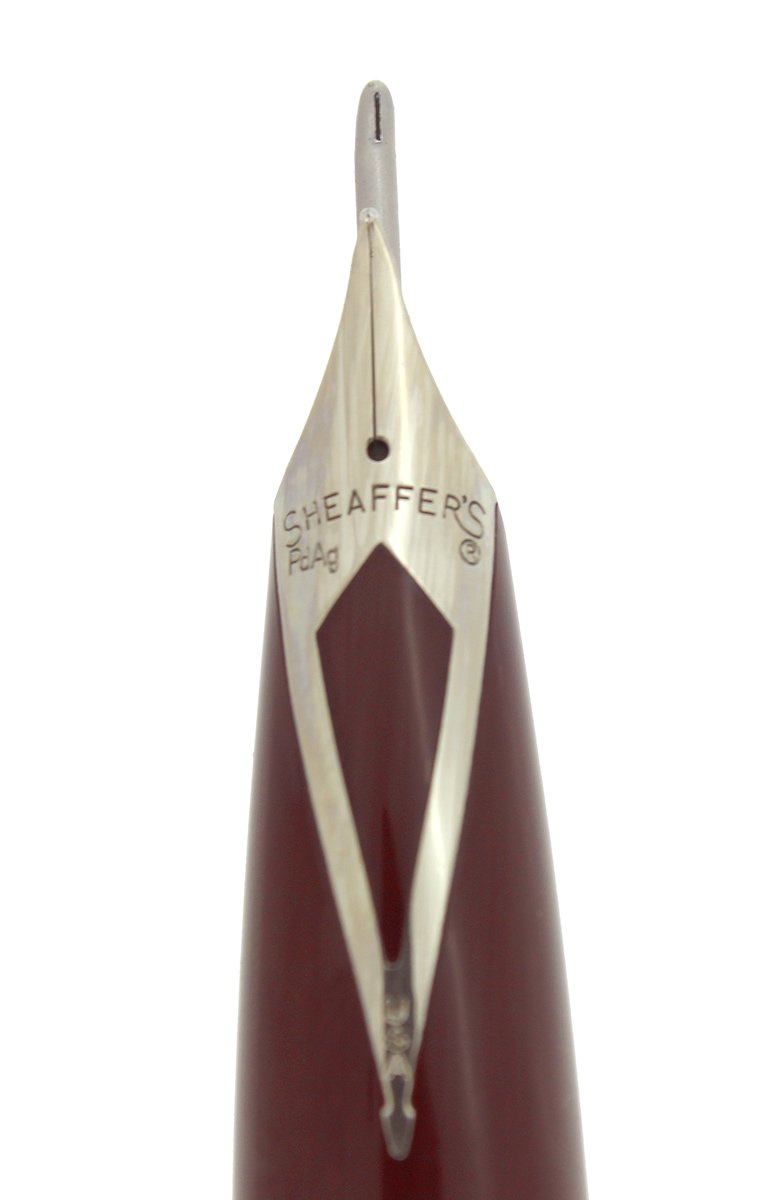 C1959 SHEAFFER PFM I FOUNTAIN PEN IN BURGUNDY W/MEDIUM NIB RESTORED OFFERED BY ANTIQUE DIGGER