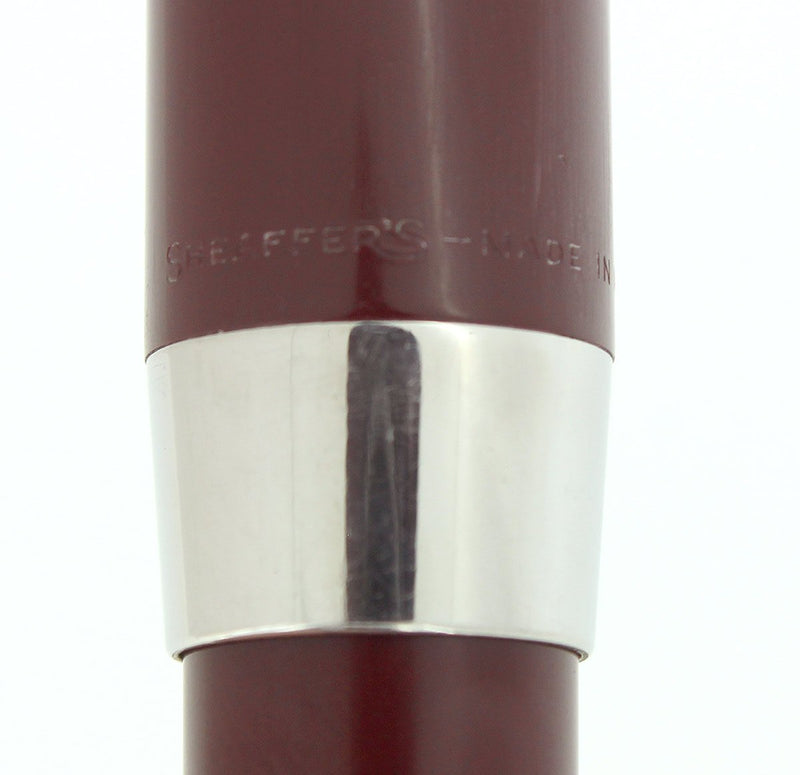 C1959 SHEAFFER PFM I FOUNTAIN PEN IN BURGUNDY W/MEDIUM NIB RESTORED OFFERED BY ANTIQUE DIGGER