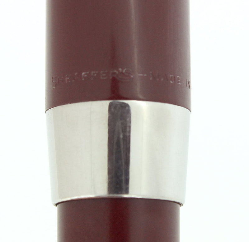 C1959 SHEAFFER PFM I CHALK MARKED BURGUNDY FOUNTAIN PEN MINT CONDITION OFFERED BY ANTIQUE DIGGER
