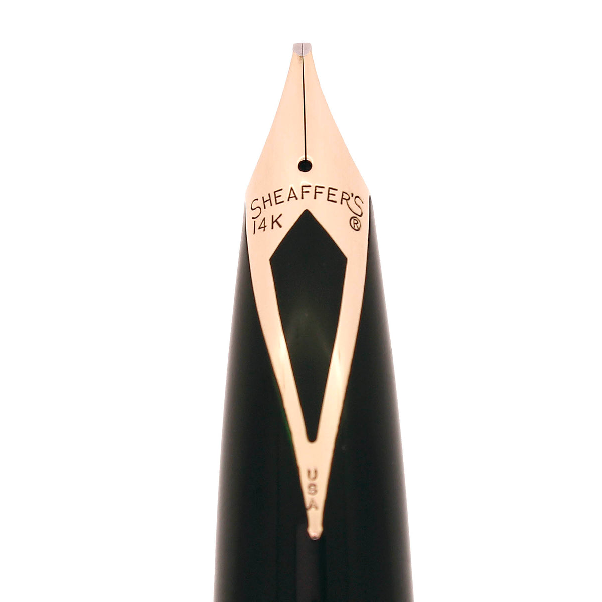 CIRCA 1959 SHEAFFER PFM III 14K STUB NIB BLACK FOUNTAIN PEN NEAR MINT