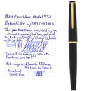 C1959-1967 MONTBLANC 32 BLACK RESIN 14C/585 INTARSIA NIB FOUNTAIN PEN SERVICED OFFERED BY ANTIQUE DIGGER