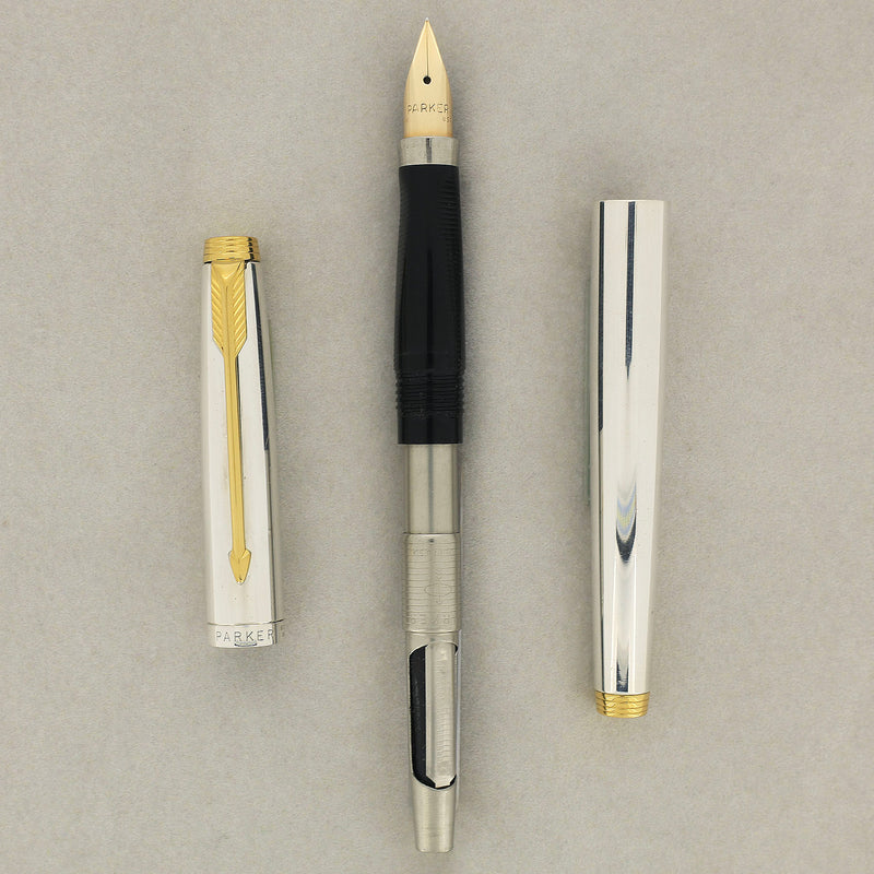 SCARCE FIRST YEAR 1967 PARKER 75 KEEPSAKE STERLING SILVER FOUNTAIN PEN