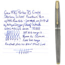 CIRCA 1970 PARKER 75 STERLING SILVER CISELE 14K FINE NIB FOUNTAIN PEN OFFERED BY ANTIQUE DIGGER