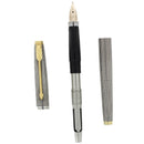 CIRCA 1970 PARKER 75 STERLING SILVER CISELE 14K FINE NIB FOUNTAIN PEN OFFERED BY ANTIQUE DIGGER