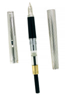 1970S PLATINUM (JAPAN) LINED STERLING 18K NIB FOUNTAIN PEN NEW OLD STOCK OFFERED BY ANTIQUE DIGGER