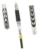 1970S PLATINUM (JAPAN) STERLING & BLACK ENAMEL 18K NIB FOUNTAIN PEN NEW OLD STOCK OFFERED BY ANTIQUE DIGGER