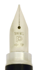 1970S PLATINUM (JAPAN) STERLING & BLACK ENAMEL 18K NIB FOUNTAIN PEN NEW OLD STOCK OFFERED BY ANTIQUE DIGGER