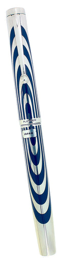 1970S PLATINUM (JAPAN) STERLING & BLUE ENAMEL 18K NIB FOUNTAIN PEN NEW OLD STOCK OFFERED BY ANTIQUE DIGGER
