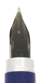 1970S PLATINUM (JAPAN) STERLING & BLUE ENAMEL 18K NIB FOUNTAIN PEN NEW OLD STOCK OFFERED BY ANTIQUE DIGGER