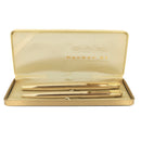 NEVER INKED 1972 PARKER 61 INSIGNIA CONVERTER FILLER 14K MED NIB FOUNTAIN PEN AND BALLPOINT PEN SET OFFERED BY ANTIQUE DIGGER
