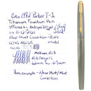 RARE 1972 PARKER T-1 TITANIUM MEDIUM NIB FOUNTAIN PEN NR MINT/MINT CONDITION OFFERED BY ANTIQUE DIGGER