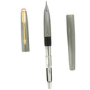 RARE 1972 PARKER T-1 TITANIUM MEDIUM NIB FOUNTAIN PEN NR MINT/MINT CONDITION OFFERED BY ANTIQUE DIGGER