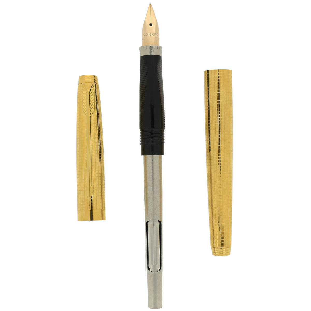 1970 PARKER 75 INSIGNIA (EARLY PRODUCTION) 14K GOLD FILLED 14K MED NIB