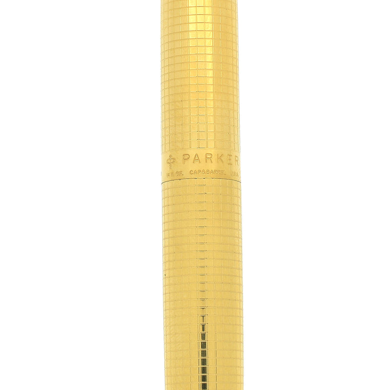 1970 PARKER 75 INSIGNIA (EARLY PRODUCTION) 14K GOLD FILLED 14K MED NIB