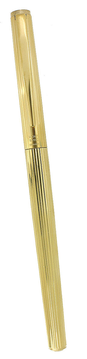 CIRCA 1976 MONTBLANC NOBLESSE 23K GOLD PLATED FOUNTAIN PEN W/14K OB NI