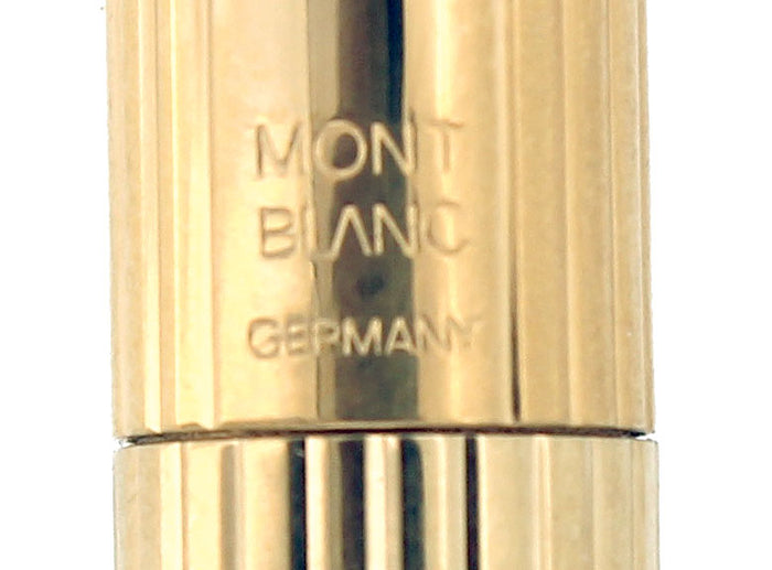 CIRCA 1976 MONTBLANC NOBLESSE 23K GOLD PLATED FOUNTAIN PEN W/14K OB NI