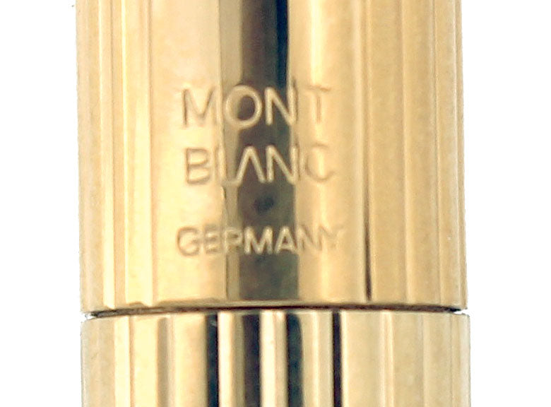 CIRCA 1976 MONTBLANC NOBLESSE 23K GOLD PLATED FOUNTAIN PEN W/14K OB NIB MINT NEVER INKED OFFERED BY ANTIQUE DIGGER