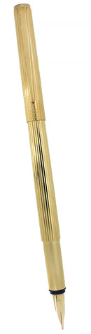 CIRCA 1976 MONTBLANC NOBLESSE 23K GOLD PLATED FOUNTAIN PEN W/14K OB NIB MINT NEVER INKED OFFERED BY ANTIQUE DIGGER