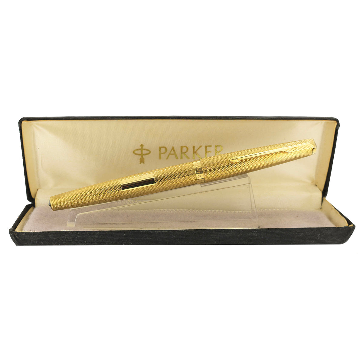 RARE 18K SOLID GOLD 1976 ORIGINAL PARKER 61 PRESIDENTIAL BARLEY PATTER
