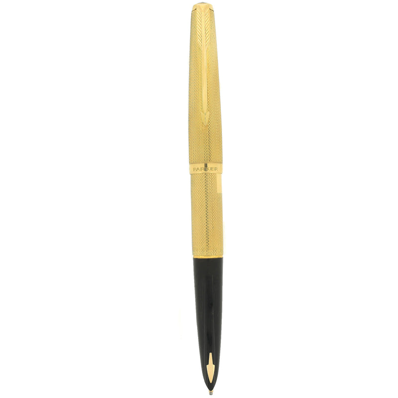 RARE 18K SOLID GOLD 1976 ORIGINAL PARKER 61 PRESIDENTIAL BARLEY PATTER