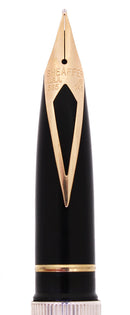 CIRCA 1976 SHEAFFER TARGA STERLING FLUTED 14K MED NIB FOUNTAIN PEN NEVER INKED OFFERED BY ANTIQUE DIGGER